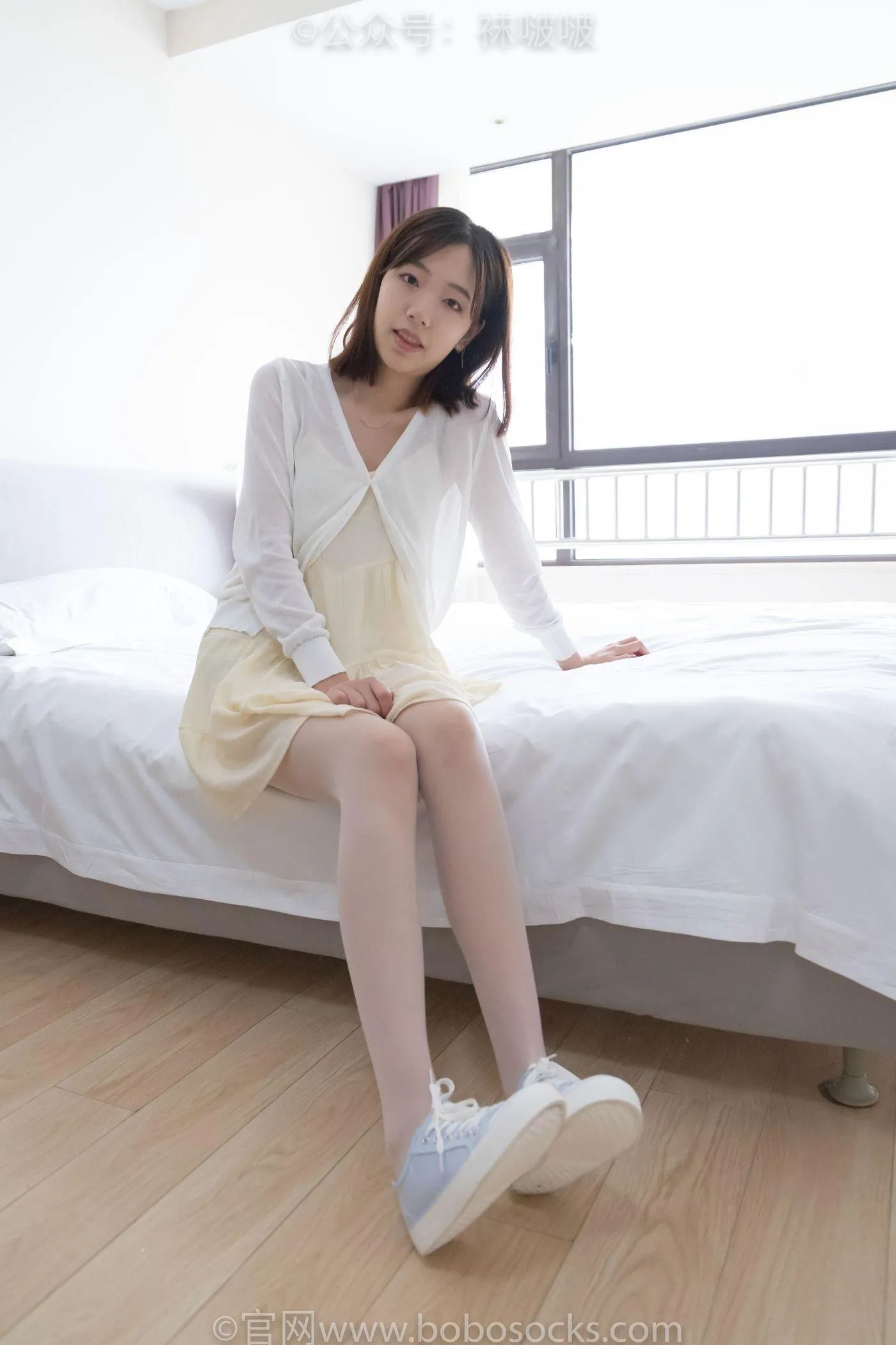 [BoBoSocks袜啵啵]NO.005 小甜豆-帆布鞋、薄白丝 [133P]插图8